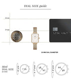Daniel Wellington Quadro Melrose White Dial Gold Mesh Strap Watch For Women - DW00100431