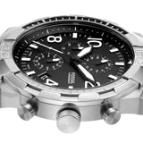 Fossil Bronson Chronograph Black Dial Silver Steel Strap Watch for Men - FS5710 Buy Now By Fossil