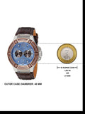 Guess Rigor Analogue Quartz Blue Dial Brown Leather Strap Watch For Men - W0040G10 Buy Now By Guess