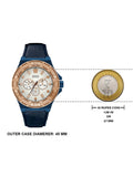 Guess Force Multi Function White Dial Blue Leather Strap Watch For Men - W0674G7 Buy Now By Guess