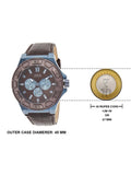 Guess Force Quartz Brown Dial Brown Leather Strap Watch For Men - W0674G5 Buy Now By Guess