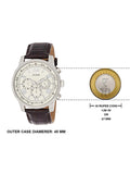 Guess Horizon Chronograph White Dial Brown Leather Strap Watch For Men - W0380G2 Buy Now By Guess