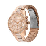 Michael Kors Ritz Chronograph Rose Gold Dial Rose Gold Steel Strap Watch For Women - MK6485 Buy Now By Michael Kors
