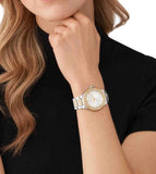 Michael Kors Lennox Three Hand Silver Dial Two Tone Steel Strap Watch For Women - MK7338 Buy Now By Michael Kors