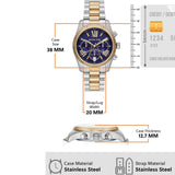 Michael Kors Lexington Chronograph Blue Dial Two Tone Steel Strap Watch For Women - MK7218 Buy Now By Michael Kors