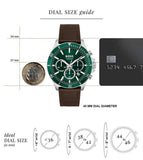 Hugo Boss Troper Chronograph Green Dial Brown Leather Strap Watch For Men - 1514098 Buy Now By Hugo Boss