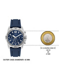 Guess Commander Blue Dial Blue Rubber Strap Watch for Men - GW0211G1 Buy Now By Guess