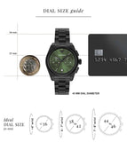 Emporio Armani Federico Chronograph Green Dial Black Steel Strap Watch For Men - AR11562 Buy Now By Emporio Armani