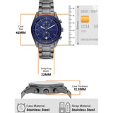 Michael Kors Accelerator Chronograph Blue Dial Grey Steel Strap Watch For Men - MK9111 Buy Now By Michael Kors