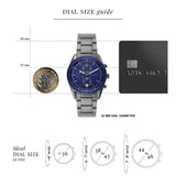 Michael Kors Accelerator Chronograph Blue Dial Grey Steel Strap Watch For Men - MK9111 Buy Now By Michael Kors