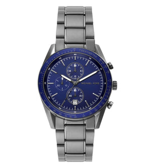 Michael Kors Accelerator Chronograph Blue Dial Grey Steel Strap Watch For Men - MK9111 Buy Now By Michael Kors