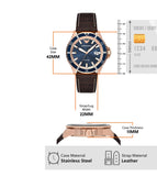 Emporio Armani Pro Planet Three Hand Date Blue Dial Brown Leather Strap Watch For Men - AR11556 Buy Now By Emporio Armani