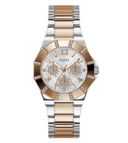 Guess Sunray Multifunction Crystals Silver Dial Two Tone Steel Strap Watch For Women - GW0616L3 Buy Now By Guess