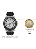 Guess Force Analog Quartz White Dial Black Rubber Strap Watch For Men - W0674G3 Buy Now By Guess