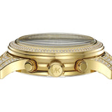 Michael Kors Ritz Three-Hand Glitz Crystals Gold Dial Gold Steel Strap Watch for Women - MK6747 Buy Now By Michael Kors