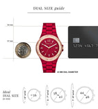 Michael Kors Lennox Analog Crystals Red Dial Red Steel Strap Watch for Women - MK7455 Buy Now By Michael Kors