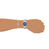 Guess Asset Quartz Blue Dial Silver Steel Strap Watch For Men - GW0575G4 Buy Now By Guess