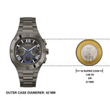 Guess Headliner Quartz Black Dial Grey Steel Strap Watch For Men - GW0572G5 Buy Now By Guess