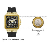 Guess Leo Multifunction Black Dial Black Silicone Strap Watch For Men - GW0637G2 Buy Now By Guess