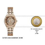 Guess Allara Quartz Rose Gold Dial Rose Gold Steel Strap Watch For Women - GW0604L3 Buy Now By Guess
