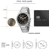 Maserati Stile Chronograph Black Dial Silver Steel Strap Watch For Men - R8873642010 Buy Now By Maserati