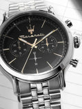 Maserati Epoca Chronograph Black Dial Silver Steel Strap Watch For Men - R8873618017 Buy Now By Maserati
