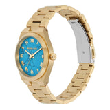 Michael Kors Lennox Analog Blue Dial Gold Steel Strap Watch for Women - MK7460 Buy Now By Michael Kors