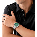 Michael Kors Lexington Chronograph Green Dial Silver Steel Strap Watch for Women - MK9152 Buy Now By Michael Kors