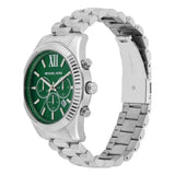 Michael Kors Lexington Chronograph Green Dial Silver Steel Strap Watch for Women - MK9152 Buy Now By Michael Kors