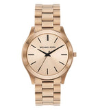 Michael Kors Slim Runway Three-Hand Gold Dial Gold Steel Strap Watch for Women - MK9122 Buy Now By Michael Kors