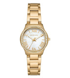 Michael Kors Sage Analog White Dial Gold Steel Strap Watch for Women - MK4822 Buy Now By Michael Kors
