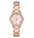 Michael Kors Sage Three-Hand Crystals Mother of Pearl Dial Rose Gold Steel Strap Watch for Women - MK4823 Buy Now By Michael Kors