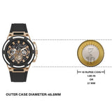 Guess Matrix Multifunction Black Dial Black Rubber Strap Watch For Men - GW0423G5 Buy Now By Guess