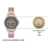 Fossil Blue Dive Three Hand Gray Dial Two Tone Steel Strap Watch For Women - ES5348 Buy Now By Fossil