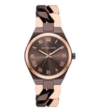 Michael Kors Lennox Analog Brown Dial Two Tone Steel Strap Watch for Women - MK7501 Buy Now By Michael Kors