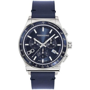 Salvatore Ferragamo 1927 Chrono Analog Blue Dial Blue Leather Strap Watch for Men - SFKZ00223 Buy Now By Salvatore Ferragamo