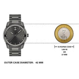 Movado Bold Verso Grey Dial Grey Steel Strap Watch for Men - 3600860 Buy Now By Movado