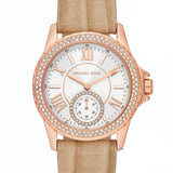Michael Kors Mini Everest Crystals White Dial Brown Leather Strap Watch for Women - MK4719 Buy Now By Michael Kors