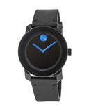 Movado Bold TR90 Black Dial Black Leather Strap Watch For Men - 3600307 Buy Now By Movado