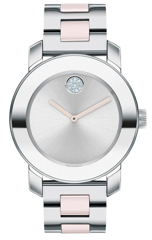 Movado Bold Silver Dial Two Tone Steel Strap Watch for Women - 3600702 Buy Now By Movado