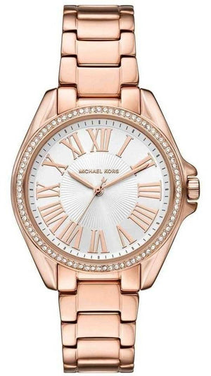 Michael Kors Kacie Three-Hand White Dial Rose Gold Steel Strap Watch for Women - MK4853 Buy Now By Michael Kors