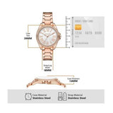 Michael Kors Kacie Three-Hand White Dial Rose Gold Steel Strap Watch for Women - MK4853 Buy Now By Michael Kors