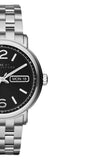 Marc Jacobs Fergus Black Dial Silver Steel Strap Watch for Men - MBM5075 Buy Now By Marc Jacobs