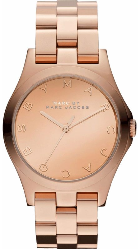 Marc Jacobs Henry Rose Gold Dial Rose Gold Steel Strap Watch for Women - MBM3212 Buy Now By Marc Jacobs