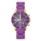 Marc Jacobs Rock Chronograph Purple Dial Purple Silicone Strap Watch for Women - MBM2549 Buy Now By Marc Jacobs
