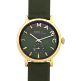 Marc Jacobs Baker Olive Green Dial Olive Green Leather Strap Watch for Women - MBM1328 Buy Now By Marc Jacobs