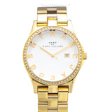 Marc Jacobs Henry Diamonds White Dial Gold Steel Strap Watch for Women - MBM3045 Buy Now By Marc Jacobs