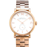 Marc Jacobs Baker White Dial Rose Gold Steel Strap Watch for Women - MBM3244 Buy Now By Marc Jacobs