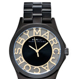 Marc Jacobs Henry Transparent Black Dial Black Steel Strap Watch for Women - MBM3255 Buy Now By Marc Jacobs