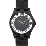 Marc Jacobs Henry Skeleton Black Dial Black Steel Strap Watch for Women - MBM3265 Buy Now By Marc Jacobs